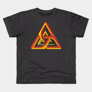 Optical Illusion Impossible Triangle Object Kids T-Shirt